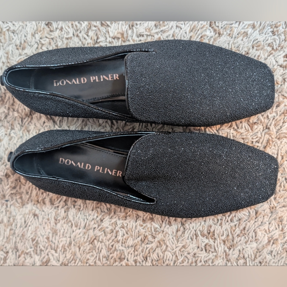 Donald J. Pliner Adeline Beaded Loafer Sparkling Black Women's Loafers size 7